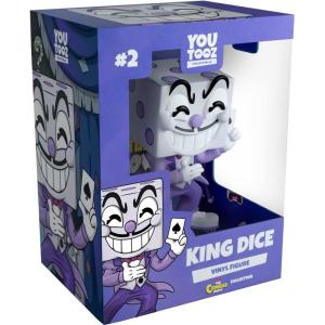 Youtooz Mugman Vinyl Figure, 3.7 Inch Mugman Action Figure, Cuphead Collection Based on Cuphead Games(King Dice)