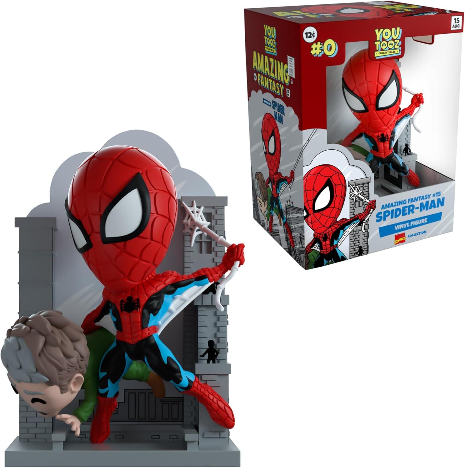 imageYoutooz Marvel Collection Web of Spiderman 1 48 inch Vinyl Figure Symbiote Spiderman Action FigureAmazing Fantasy SpiderMan 15