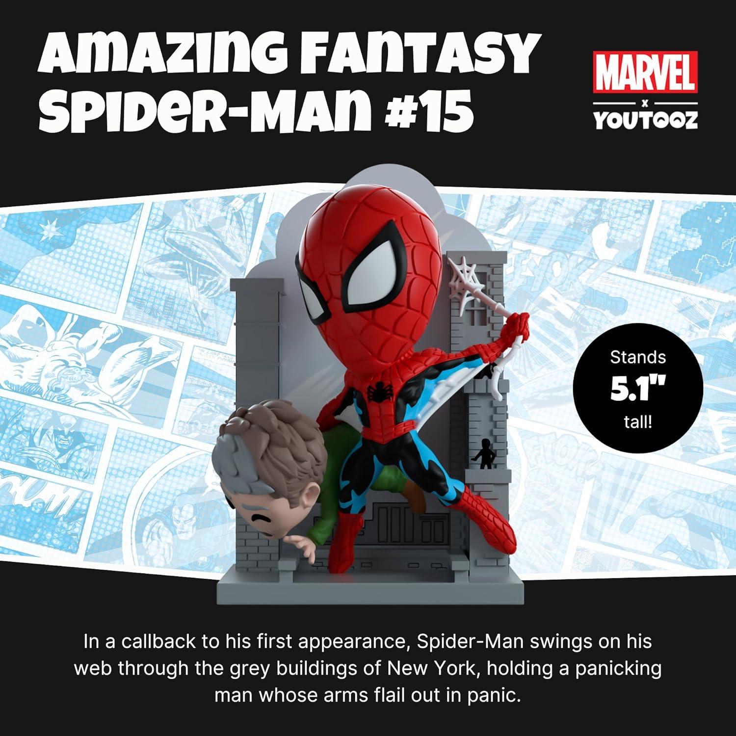 imageYoutooz Marvel Collection Web of Spiderman 1 48 inch Vinyl Figure Symbiote Spiderman Action FigureAmazing Fantasy SpiderMan 15
