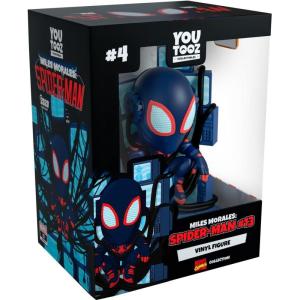 Youtooz Marvel Collection Web of Spiderman #1 4.8 inch Vinyl Figure, Symbiote Spiderman Action Figure(Miles Morales #13)