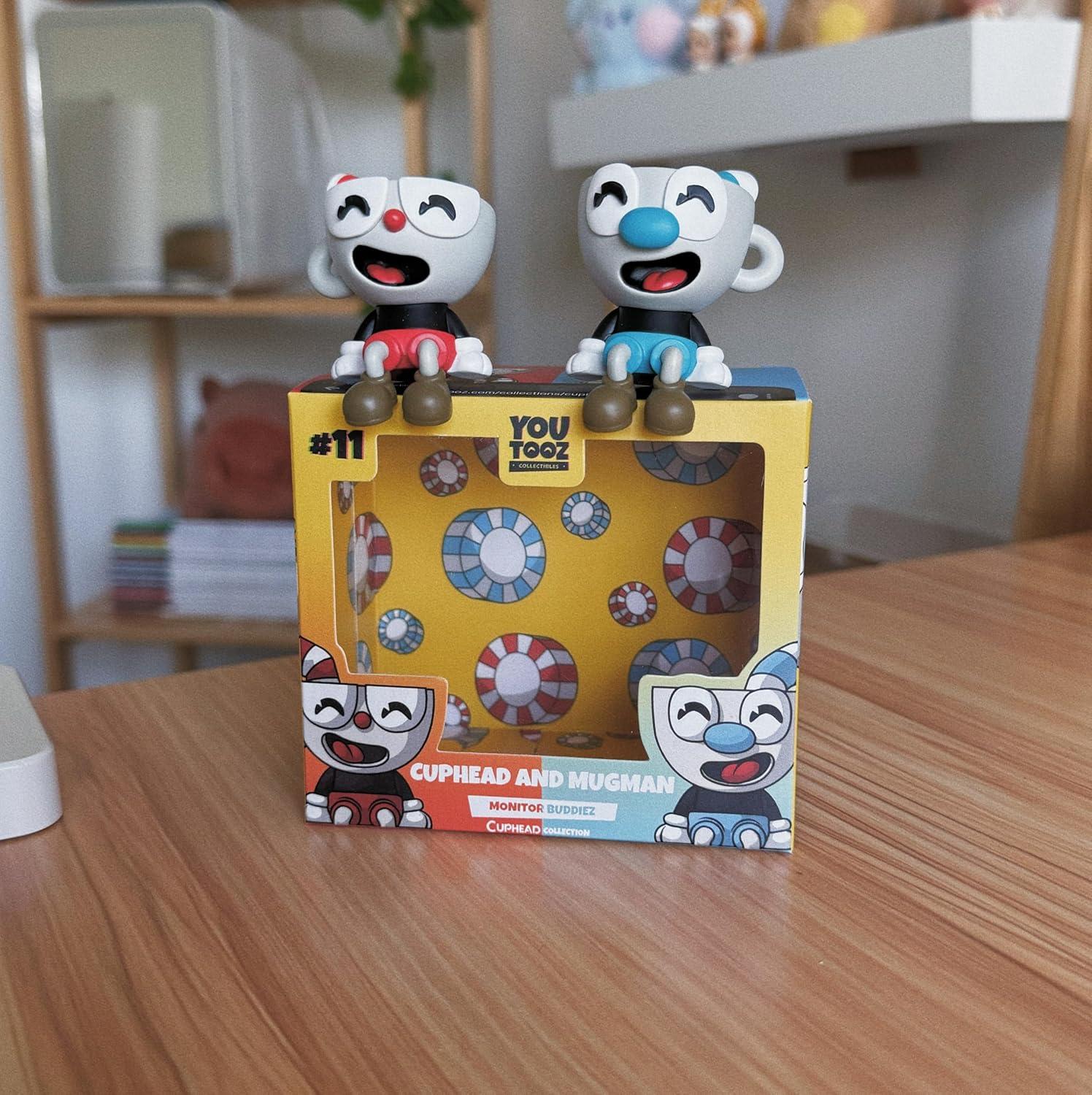 imageYoutooz Cuphead and Mugman Monitor Buddies Desktop Accessories for Gamers 25 Display Desk Dcor
