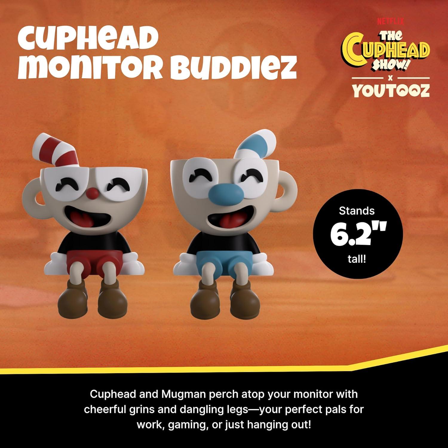 imageYoutooz Cuphead and Mugman Monitor Buddies Desktop Accessories for Gamers 25 Display Desk Dcor