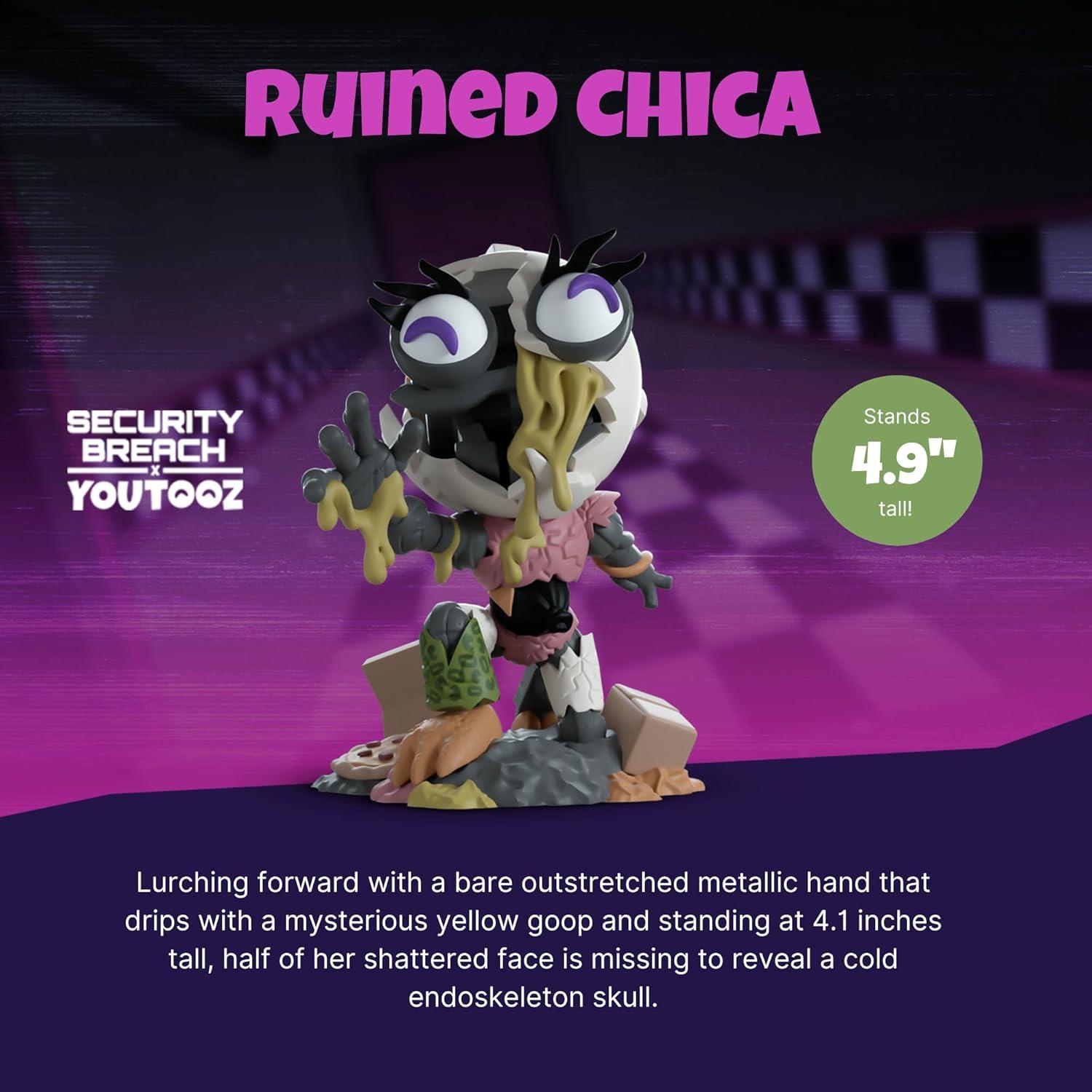 imageYoutooz FNAF Ruined Chica 49 Vinyl Figure Collectible Ruined Chica from Five Nights at Freddy FNAF Collection