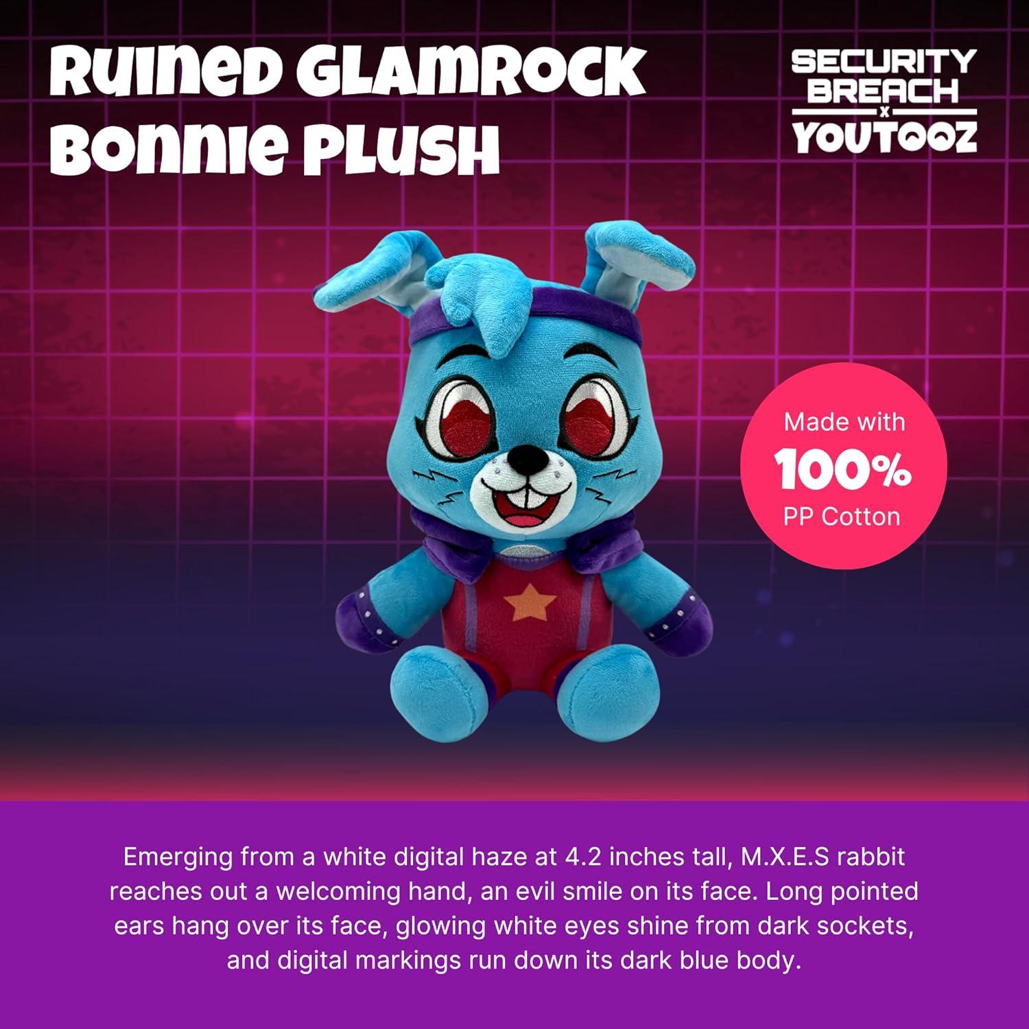 imageYoutooz FNAF Ruined Glam Rock Bonnie 9 Inch Plush Collectible Ruined Glam Rock Bonnie from Five Nights at Freddys FNAF Plush Collection