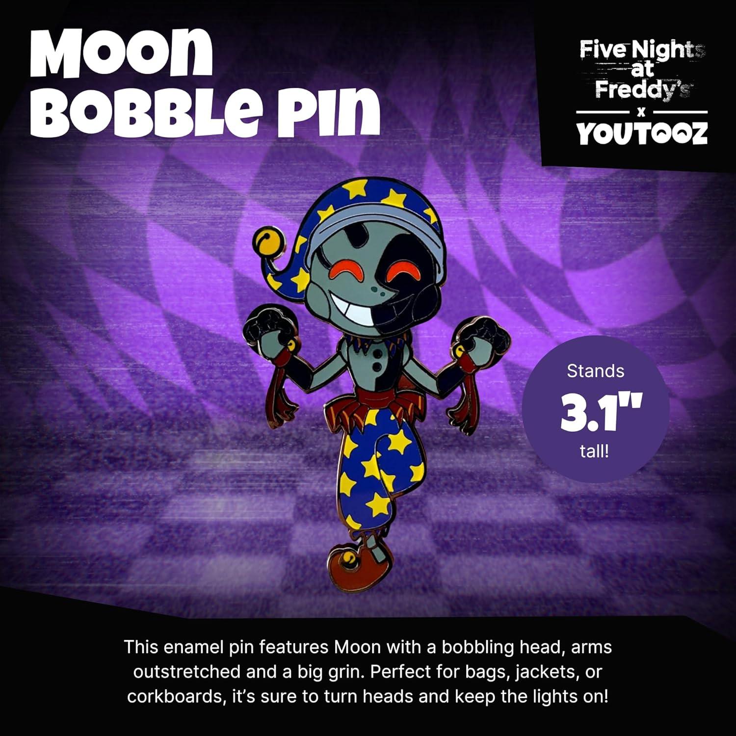 imageYoutooz Moon Bobble Pin Official Licensed Moon Bobble Pin Includes Moon Bobble Pin by Youtooz Five Nights at Freddys Collection