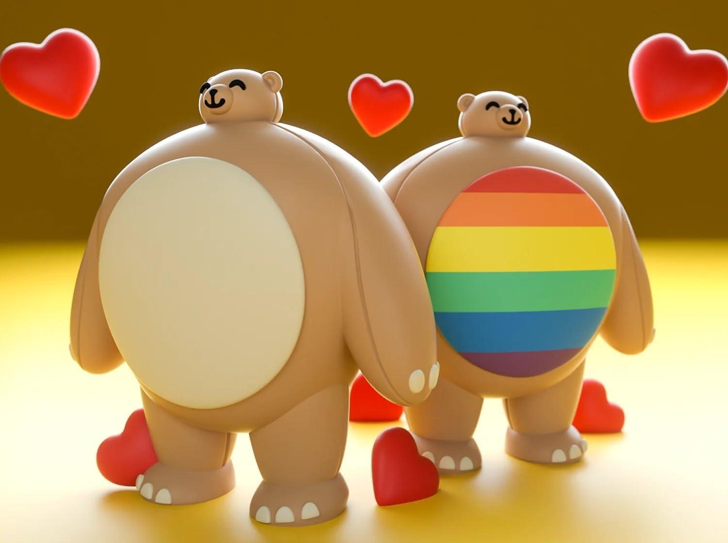 imageYoutooz Tiny Headed Kingdom Pip the Bear 39 Vinyl Figure Pride Pip Collectible BearPride Pip
