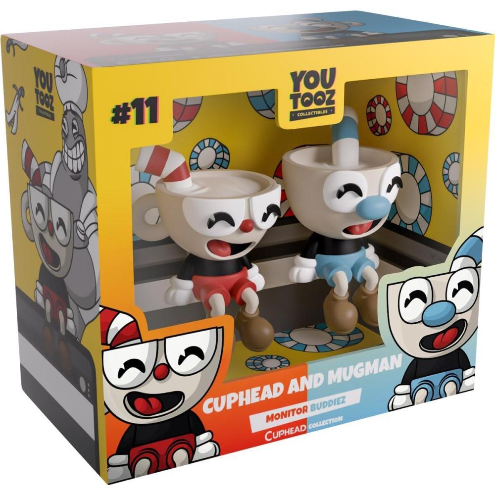 imageYoutooz Cuphead and Mugman Monitor Buddies Desktop Accessories for Gamers 25 Display Desk Dcor