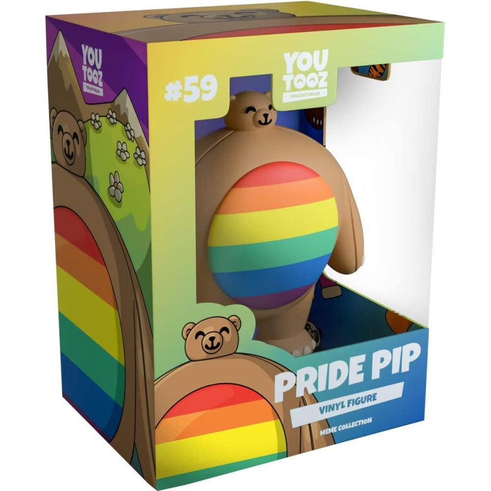 imageYoutooz Tiny Headed Kingdom Pip the Bear 39 Vinyl Figure Pride Pip Collectible BearPride Pip