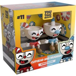 Youtooz Cuphead and Mugman Monitor Buddies – Desktop Accessories for Gamers – 2.5″ Display Desk Décor