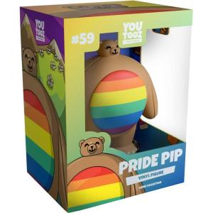 Youtooz Tiny Headed Kingdom Pip the Bear – 3.9″ Vinyl Figure Pride Pip, Collectible Bear(Pride Pip)