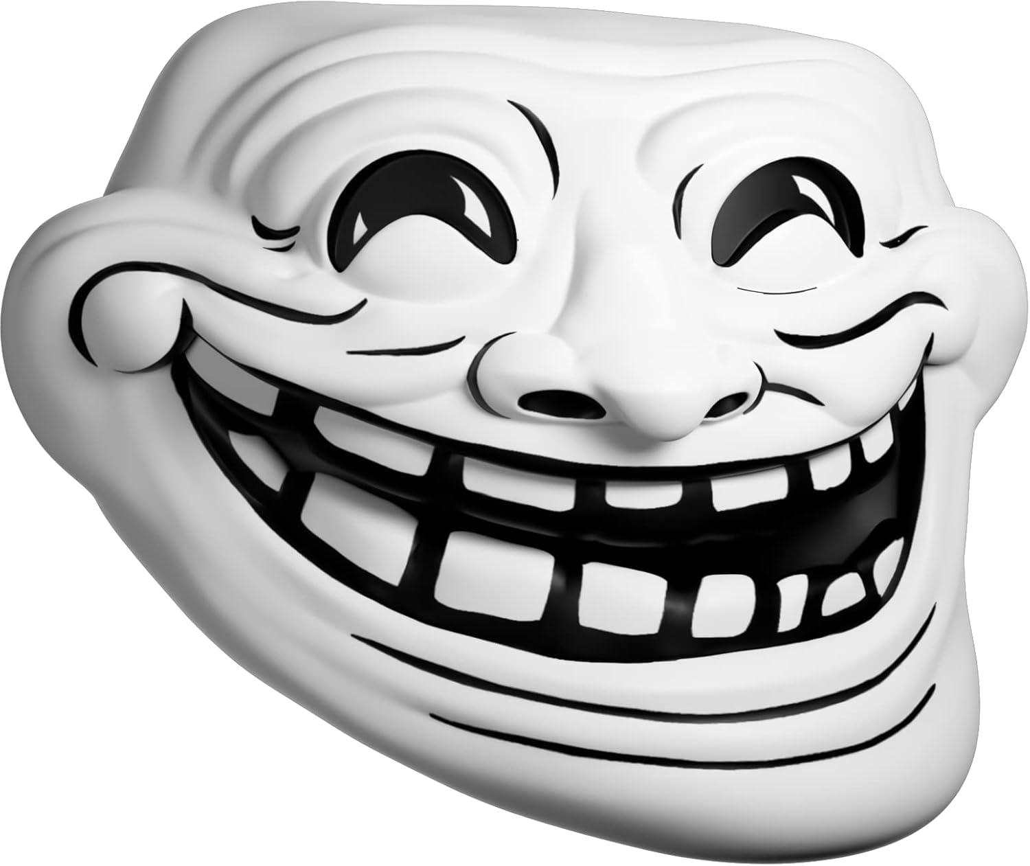 imageYou Tooz Troll Face 3 Figure GrayGrey Meme Collection Vinyl Collectible for Ages 15