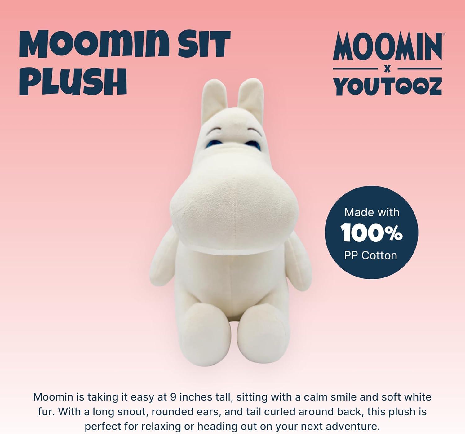 imageYoutooz Soft Moomin Sit Plush Gamer Collectible Toy Cozy Desk Decor 9 Inch
