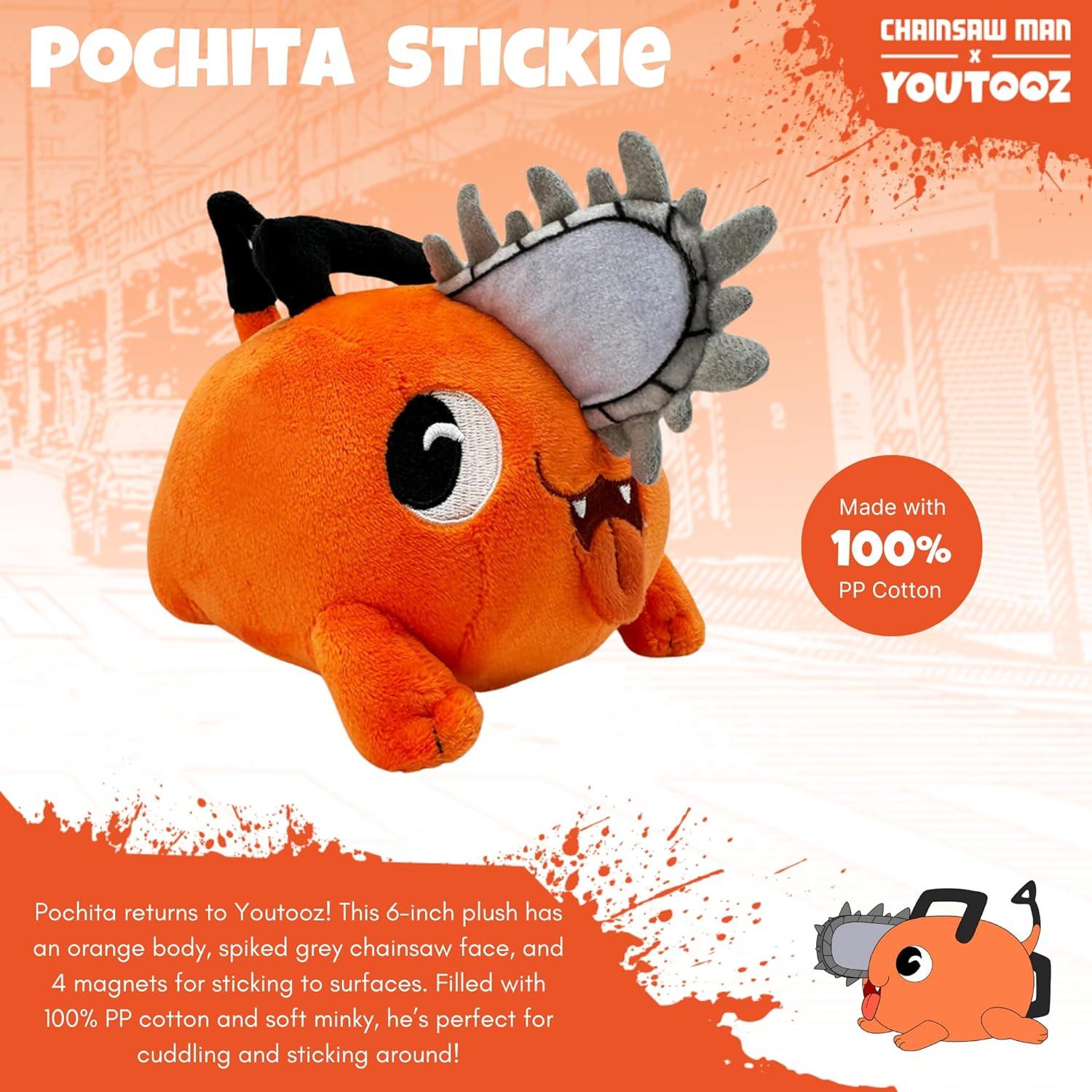 imageYoutooz Chainsaw Man Pochita Stickie 6 Plush Collectible Plushie from Chainsaw Man Collection