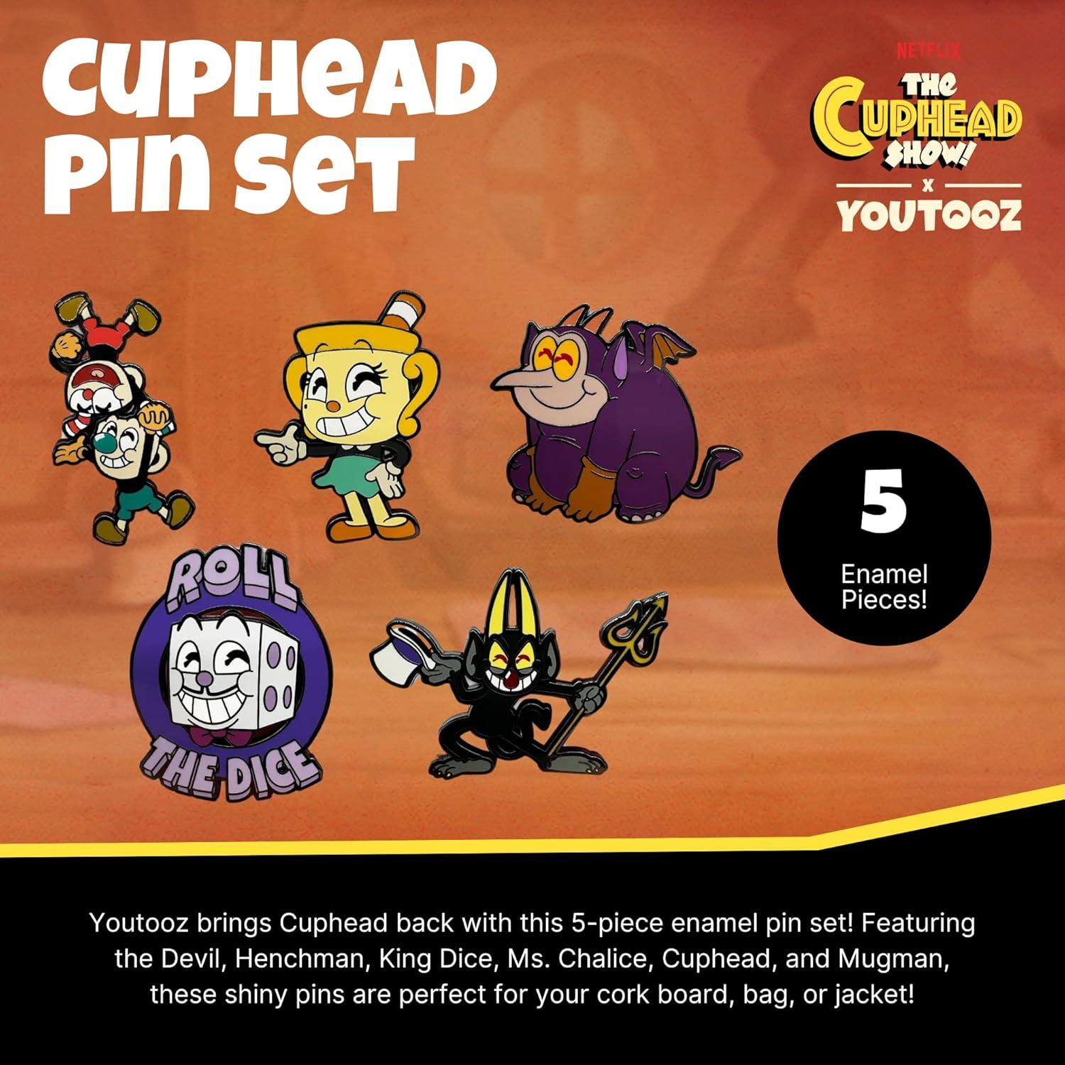 imageYoutooz Cuphead Pin Set Official Licensed Cuphead Pins Collectors Box Includes 5 Pins by Youtooz Cuphead Collection