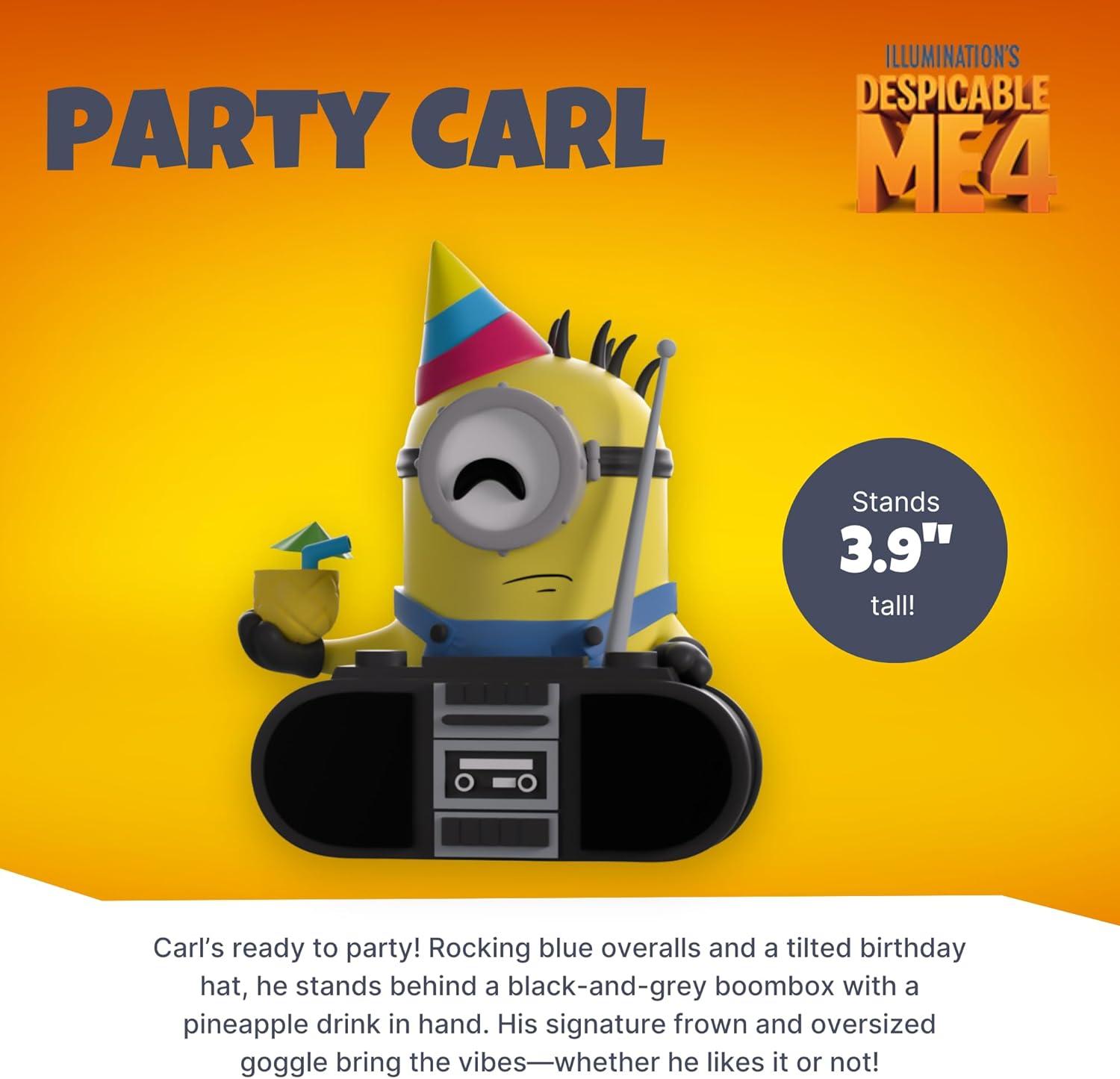 imageYoutooz DespicableMe 4 Party Carl Vinyl Figure 39 Collectible Minion Figurine from Despicable Me 4 Movie