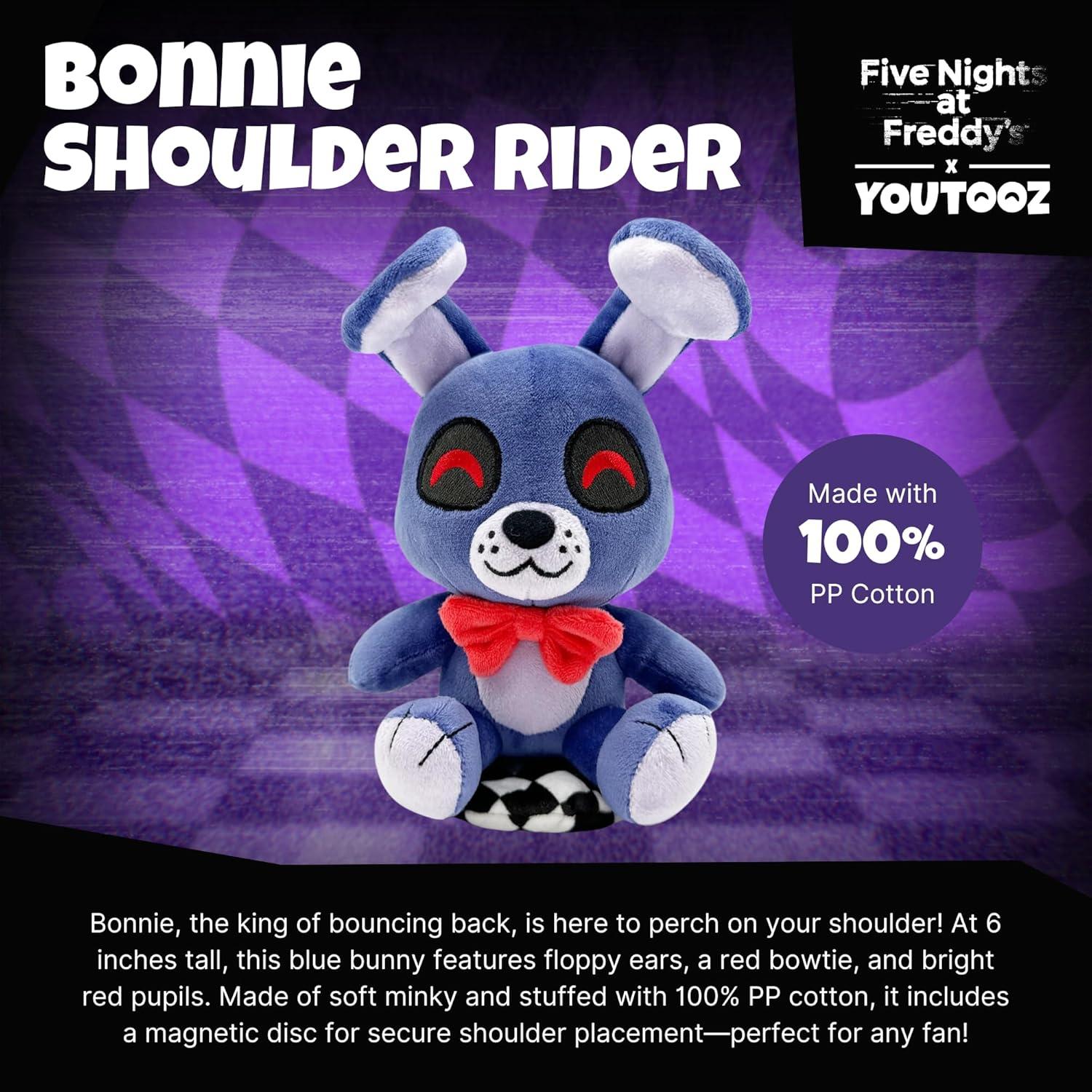 imageYoutooz FNAF Bonnie Shoulder Rider 6 Plush Collectible From Five Nights at Freddys Plush Collection