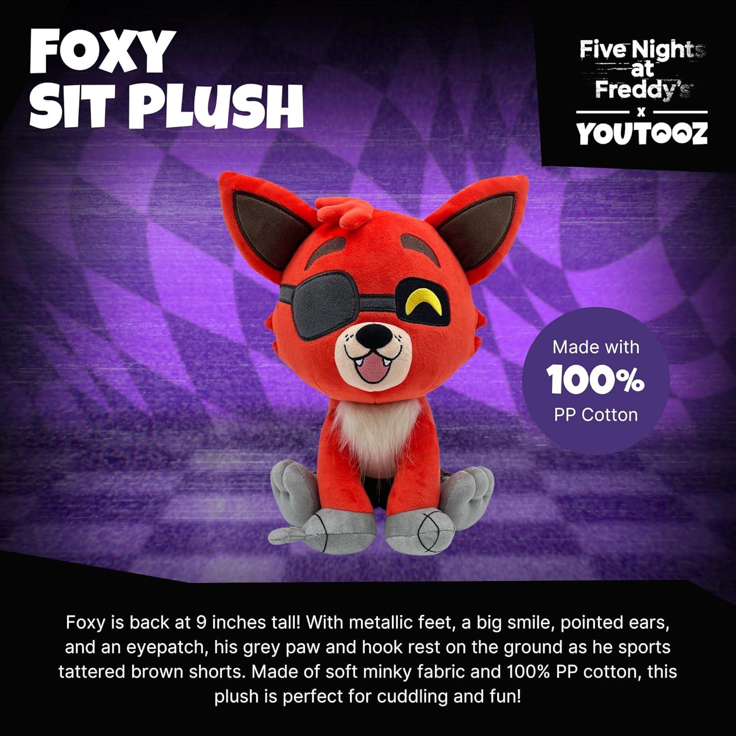 imageYoutooz FNAF Foxy Sit Plush 9 Collectible Plushie From Five Nights at Freddys