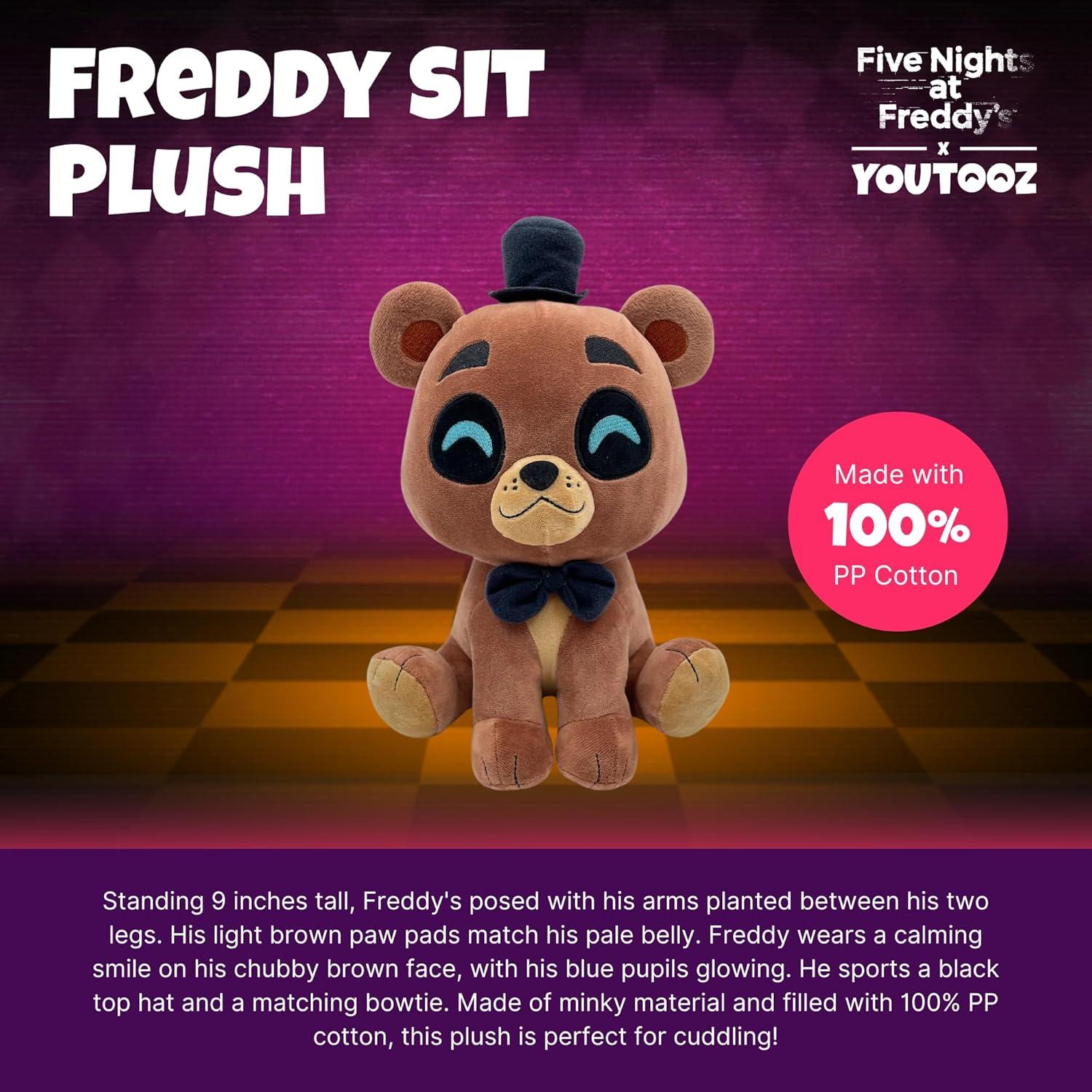 imageYoutooz FNAF Freddy Sitting 9 Plush Collectible Five Nights at Freddys Plushie From Youtooz FNAF Plush Collection