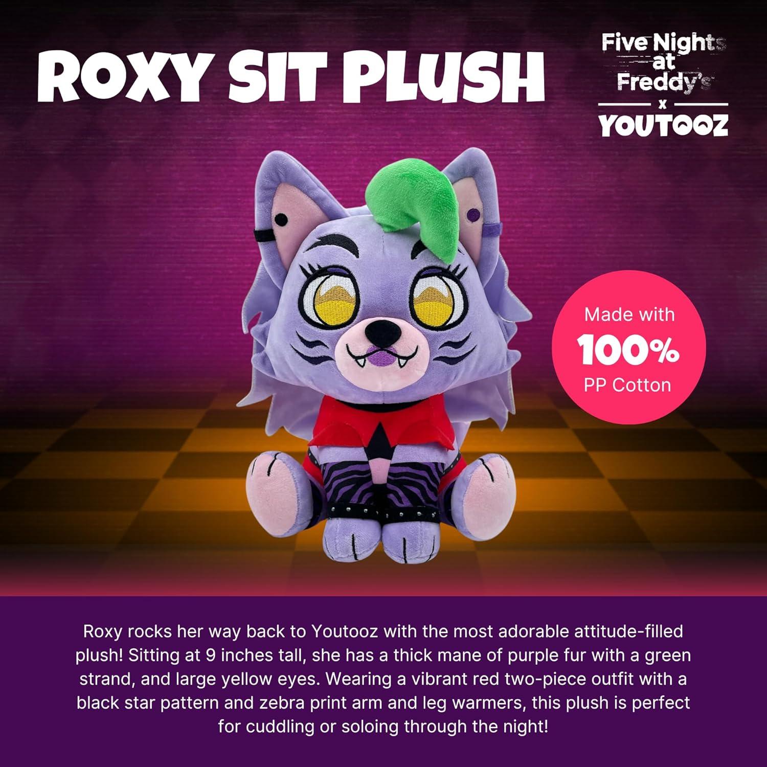 imageYoutooz FNAF Roxy Sitting 9 Inch Plush Collectible Roxy Sitting from Five Nights at Freddys FNAF Plush Collection