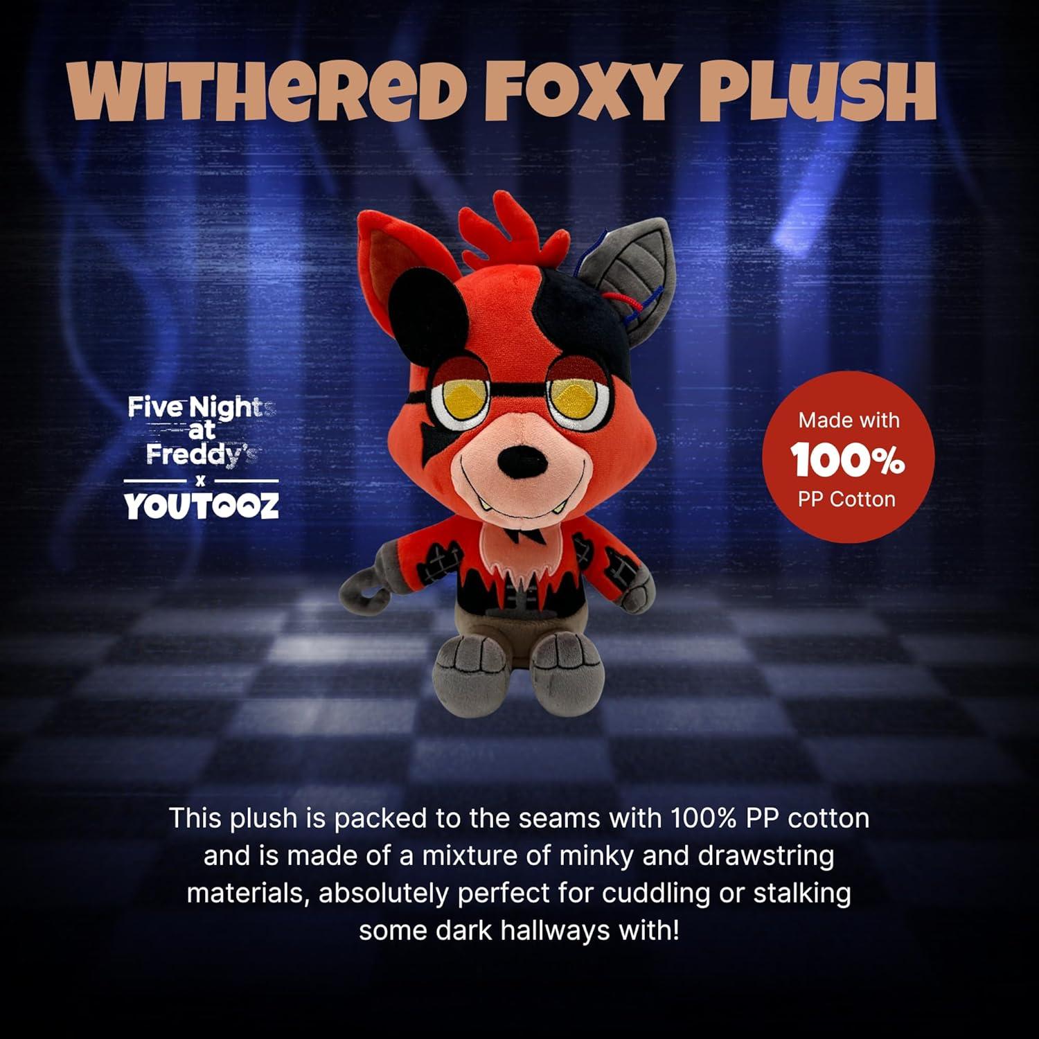 imageYoutooz FNAF Withered Foxy 9 Plush Collectible Five Nights at Freddys Plushie From Youtooz FNAF Plush Collection