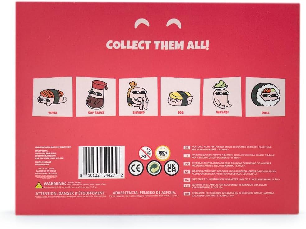 imageYoutooz Ketnipz Sushi Pin Set Official Licensed Ketnipz Sushi Pins Collectors Box Includes 6 Pins Ketnipz Collection