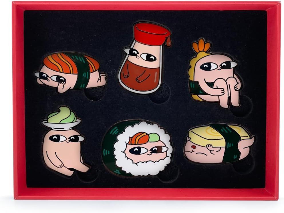 imageYoutooz Ketnipz Sushi Pin Set Official Licensed Ketnipz Sushi Pins Collectors Box Includes 6 Pins Ketnipz Collection