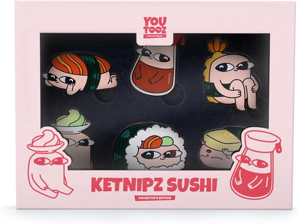 imageYoutooz Ketnipz Sushi Pin Set Official Licensed Ketnipz Sushi Pins Collectors Box Includes 6 Pins Ketnipz Collection