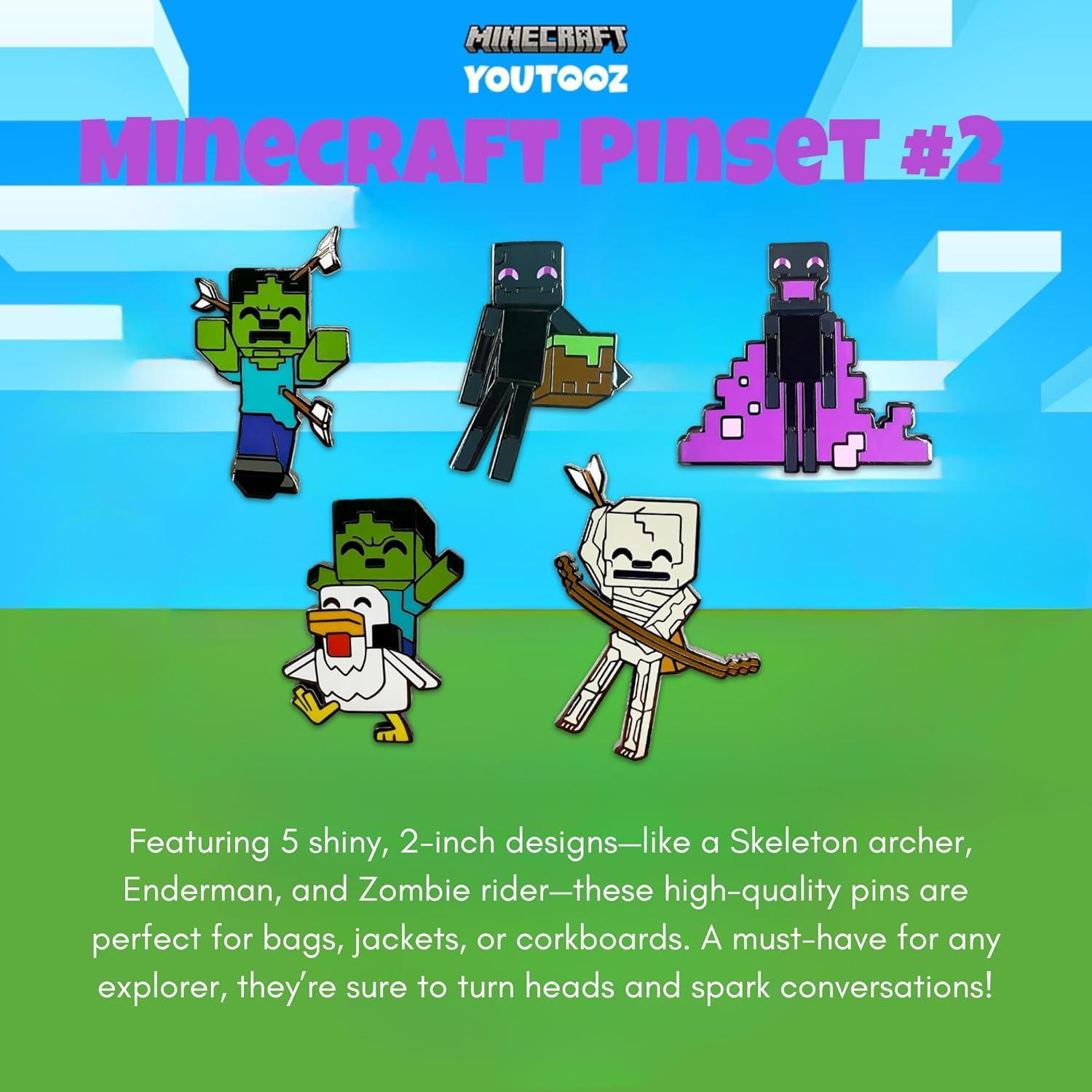 imageYoutooz Minecraft Pin Set Official Licensed Minecraft Pins Collectors Box Includes 5 Pins by Youtooz Minecraft Collection