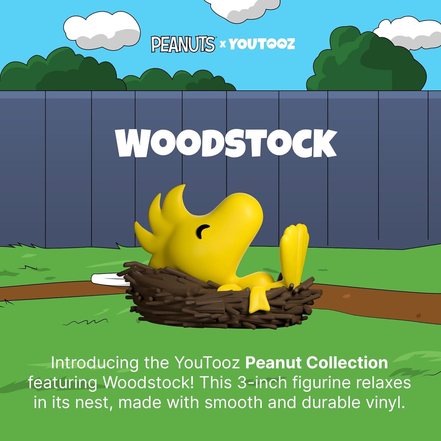 imageYoutooz Peanuts Woodstock Vinyl Figure 3 Inch Woodstock Peanuts Figure from The Peanuts CollectionWoodstock 3