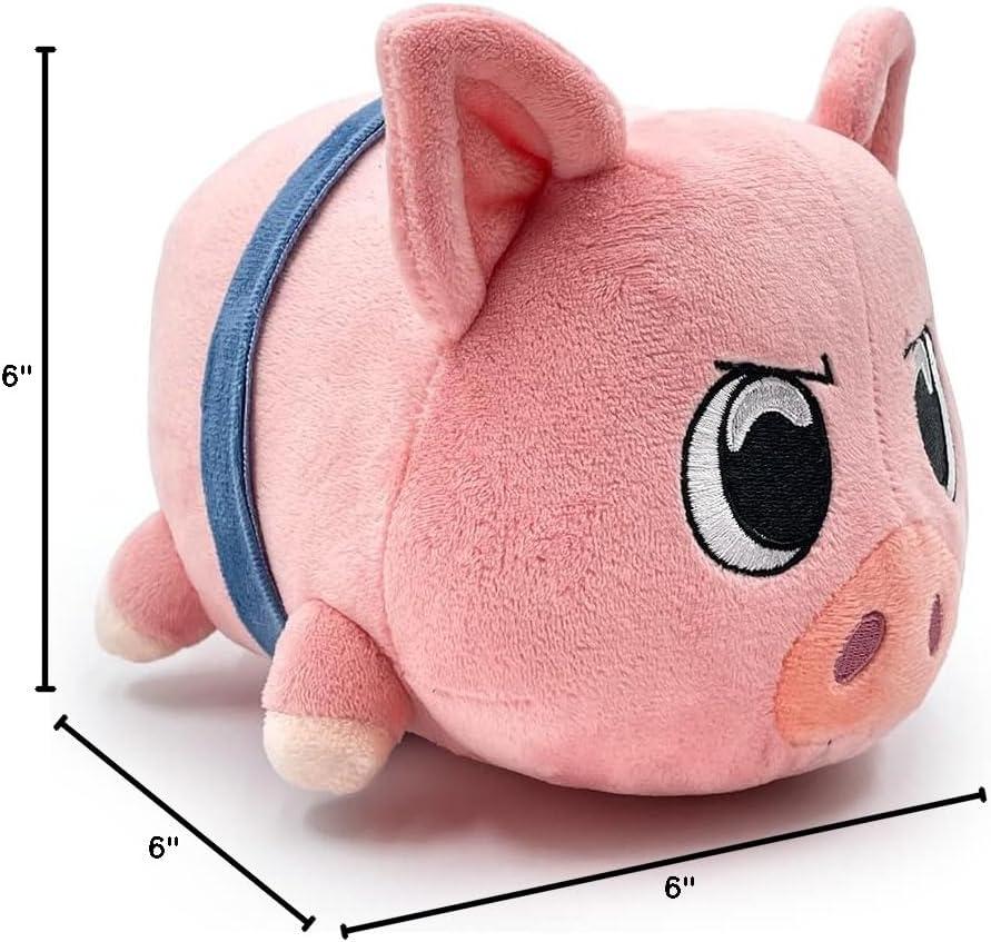 imageYoutooz Piggy Plush Bow Stickie 6 inch Super Soft Magnetic Plush Piggy Made from 100 PPCotton Collection