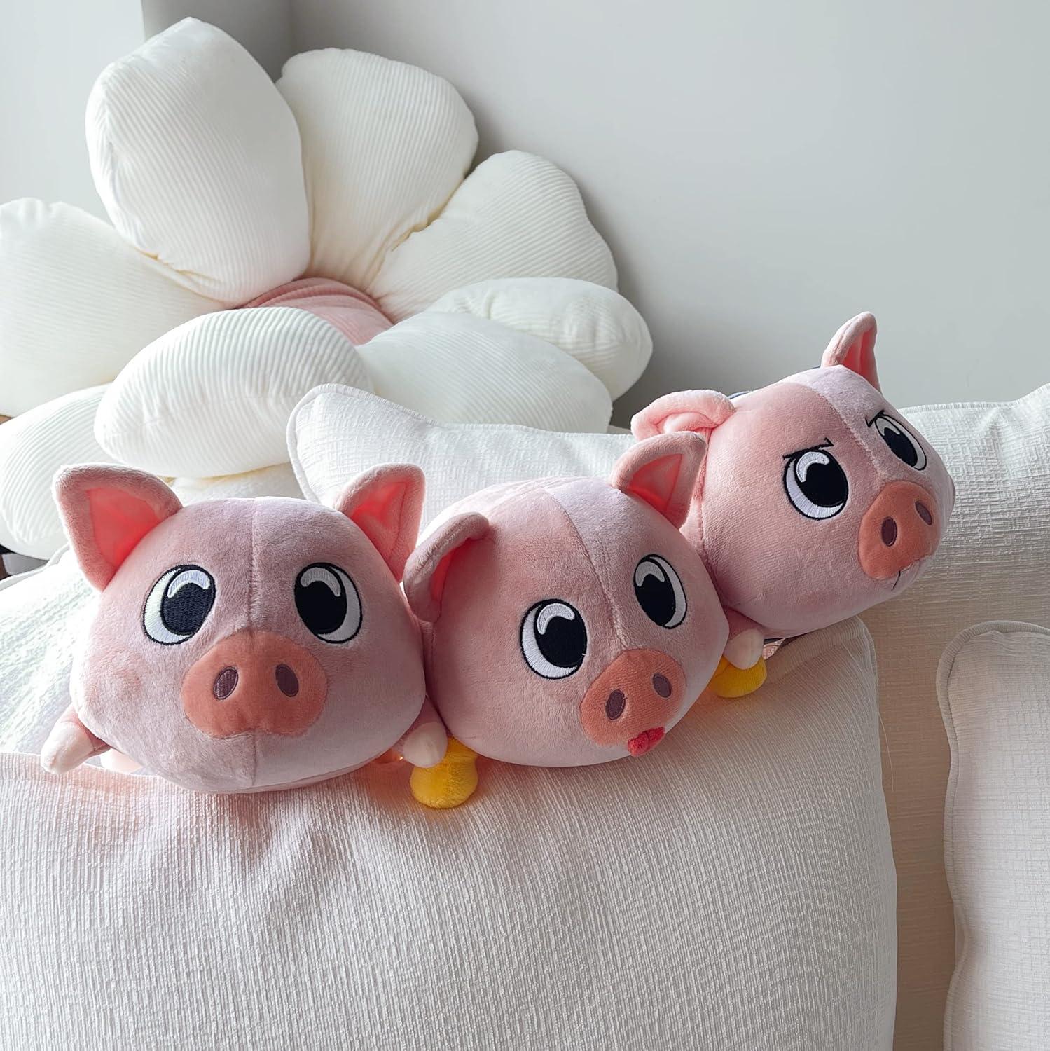 imageYoutooz Piggy Plush Bow Stickie 6 inch Super Soft Magnetic Plush Piggy Made from 100 PPCotton Collection