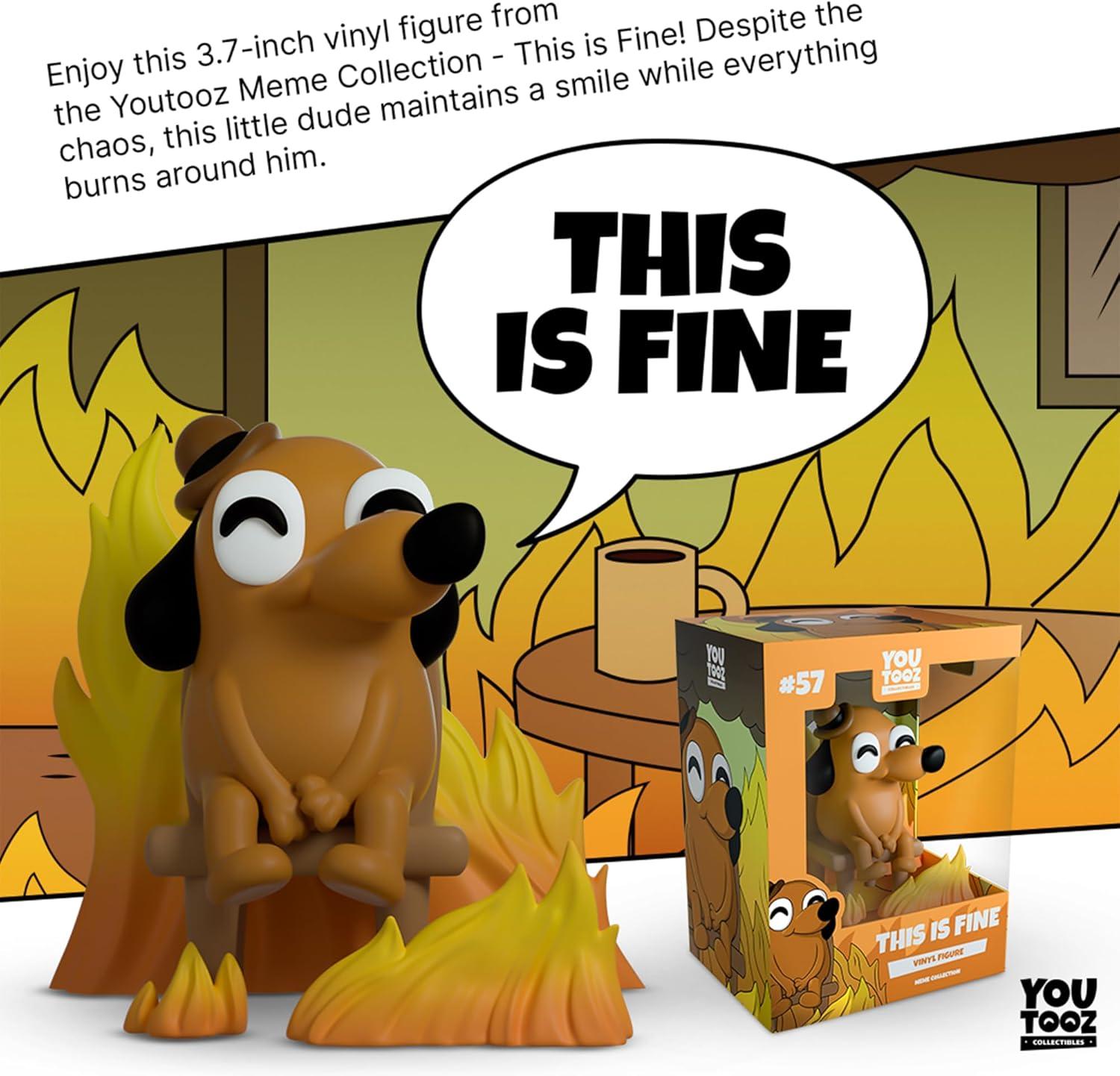imageYoutooz This Is Fine Dog 37 Vinyl Figure Based on Funny Internet Meme Youtooz Meme Collection