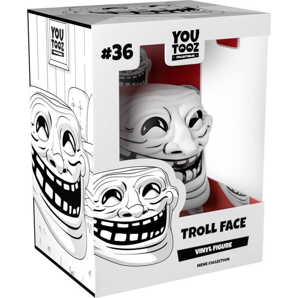 imageYou Tooz Troll Face 3 Figure GrayGrey Meme Collection Vinyl Collectible for Ages 15
