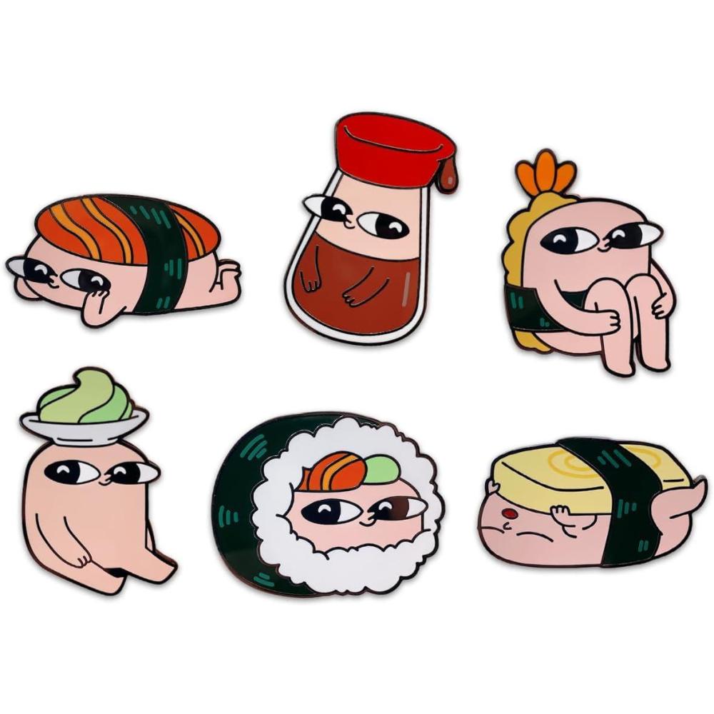 imageYoutooz Ketnipz Sushi Pin Set Official Licensed Ketnipz Sushi Pins Collectors Box Includes 6 Pins Ketnipz Collection