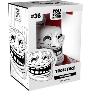 You Tooz Troll Face 3′ Figure – Gray/Grey Meme Collection Vinyl Collectible for Ages 15+