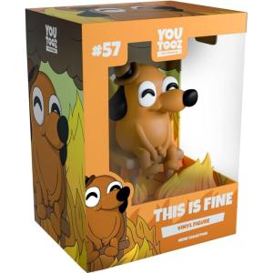 Youtooz This Is Fine Dog – 3.7″ Vinyl Figure Based on Funny Internet Meme – Youtooz Meme Collection