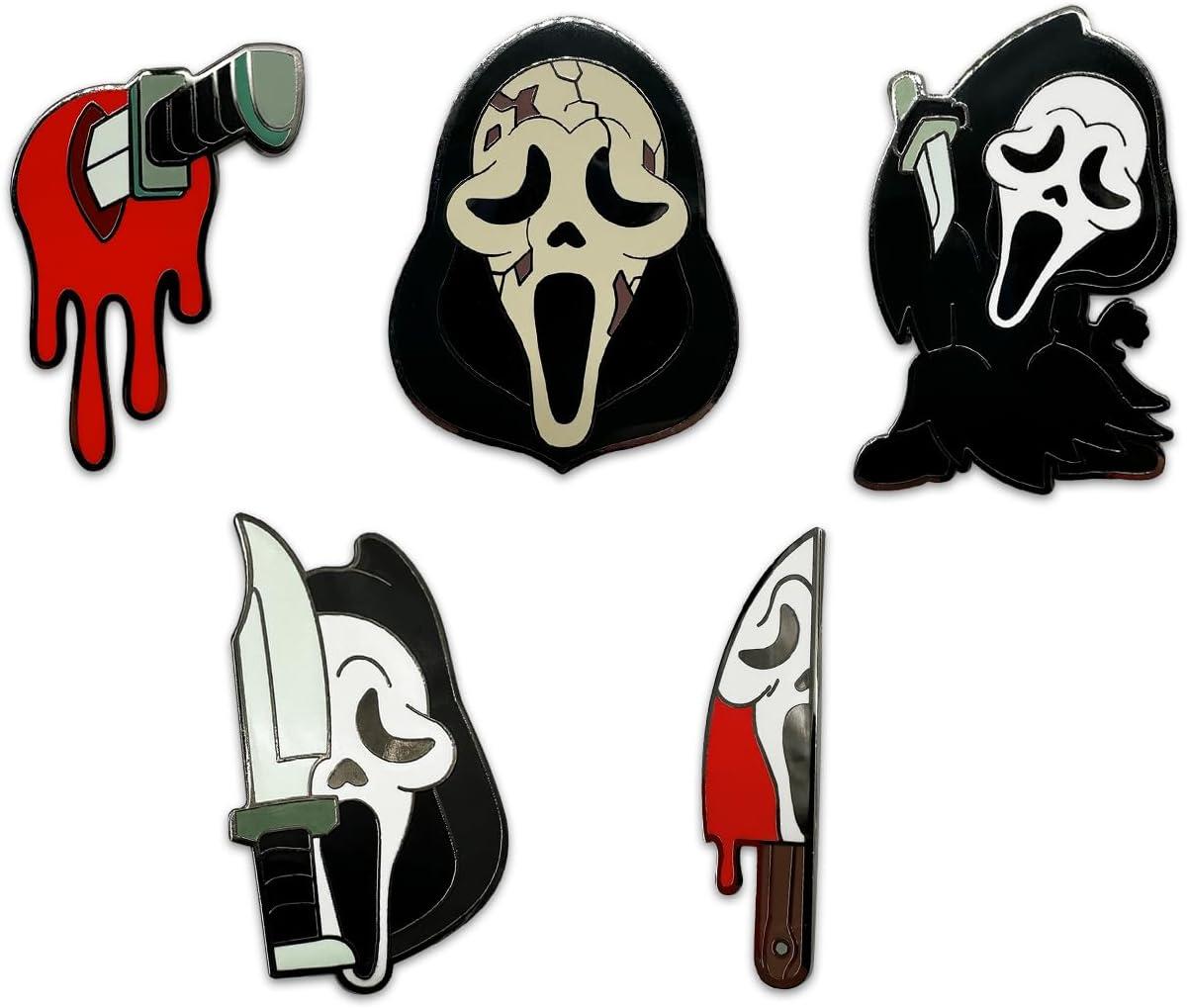 imageYoutooz Scream Ghost Face 9 Plush amp Pin Set Bundle Collectible Plushie with 5 Official Ghost Face Pins from Collection