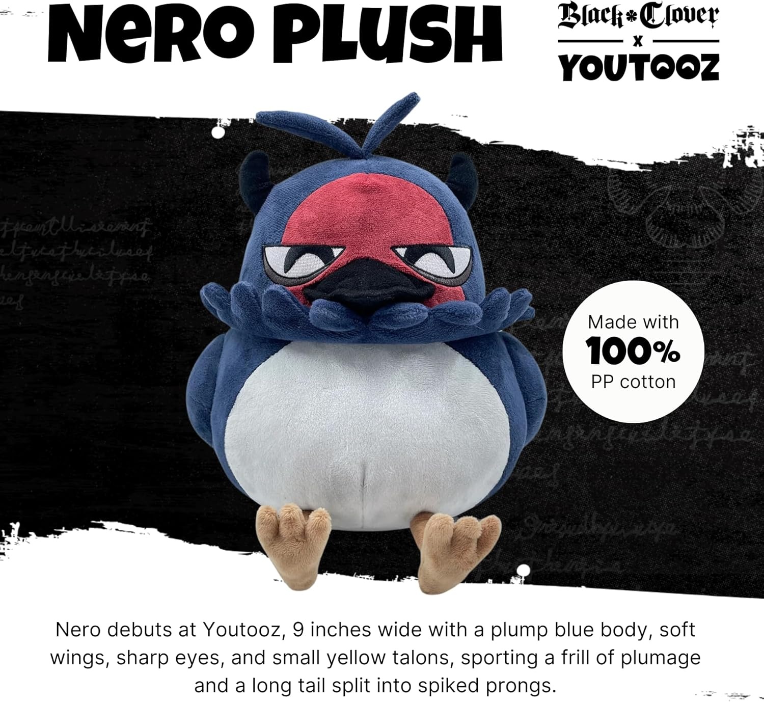 image:imageYoutooz Nero 9 Inch Plush Official Licensed Plush from Anime Black Clover by Youtooz Black Clover Collection