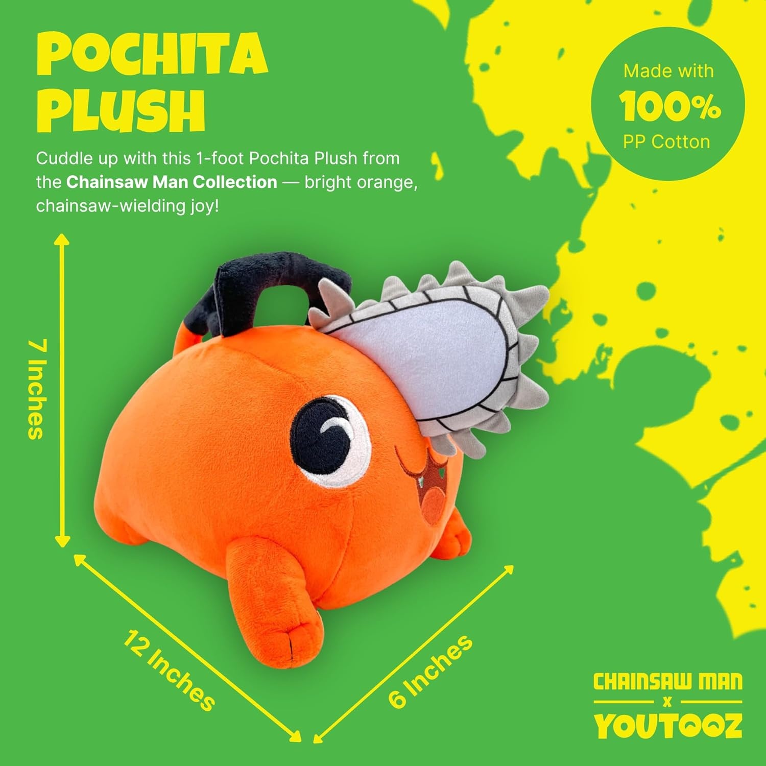 image:imageYoutooz Pochita 1FT Plush Official Licensed Plush from Anime Chainsaw Man by Chainsaw Man Pochita Collection